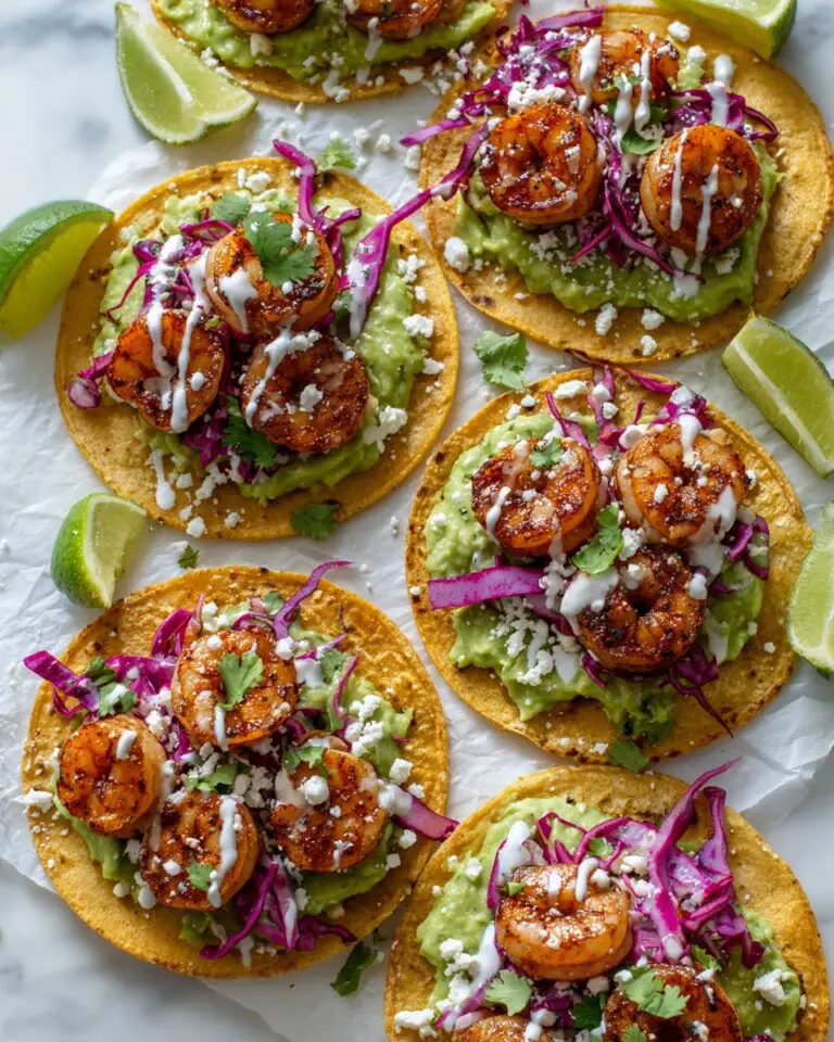 Shrimp Tostadas with Avocado, Cabbage, and Jalapeño Ranch Recipe