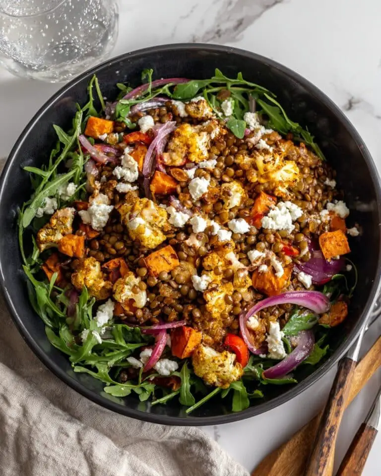Roasted Vegetable Lentil Salad Recipe