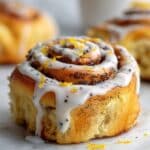 Lemon Rolls with Lemon Glaze and Zest Topping Recipe