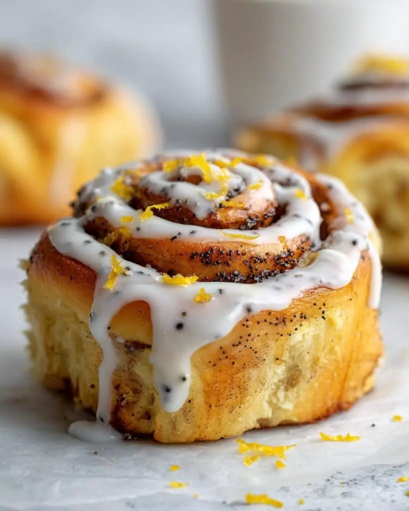 Lemon Rolls with Lemon Glaze and Zest Topping Recipe