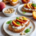 Roasted Peaches with Ricotta Tartine Recipe