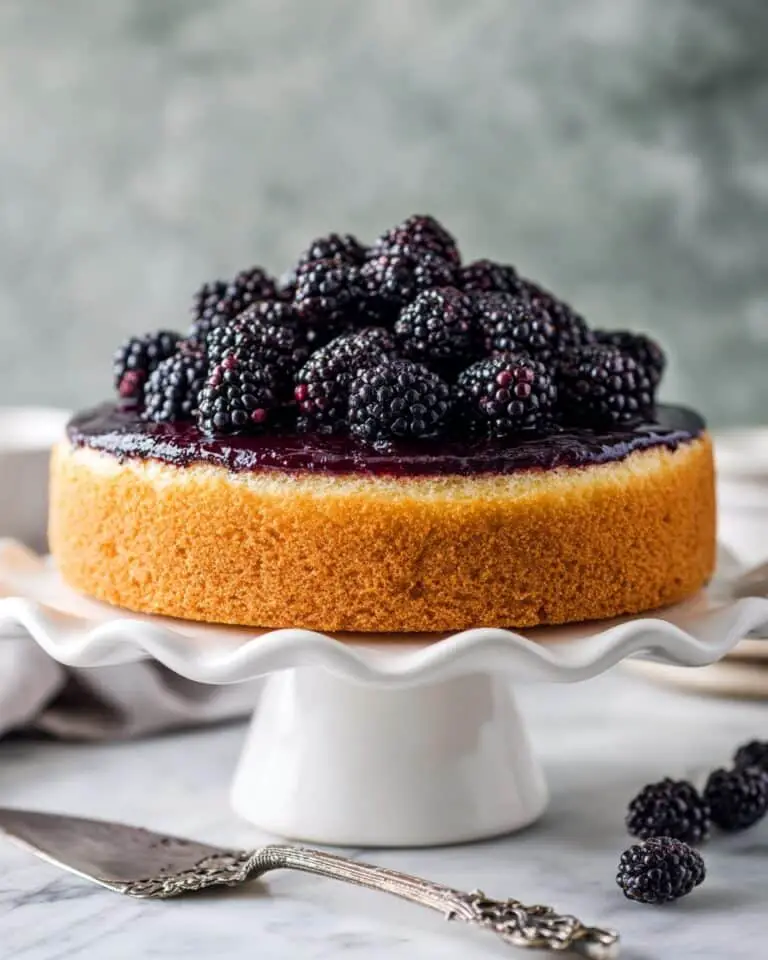 Blackberry Upside Down Cake with Cinnamon and Vanilla Recipe