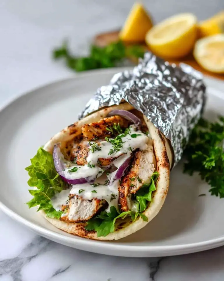Slow Cooker Chicken Shawarma with Creamy Yogurt Sauce Recipe