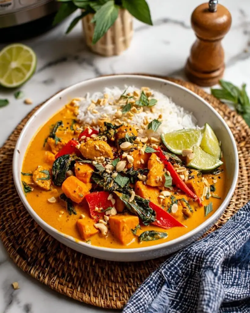 Creamy Thai Red Curry Chicken with Sweet Potatoes Recipe