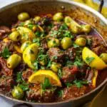 Savory Chicken Tagine with Preserved Lemons, Olives, and Spices Recipe