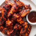 Smoked Chicken Wings with BBQ Sauce Recipe