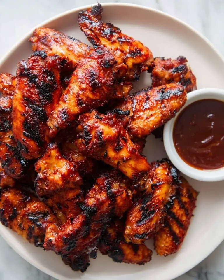 Smoked Chicken Wings with BBQ Sauce Recipe