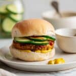 Thai Turkey Burger with Peanut Sauce Recipe