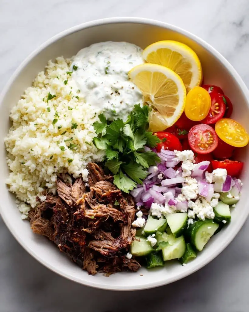 Gyro Inspired Shredded Beef (Slow Cooker) Recipe