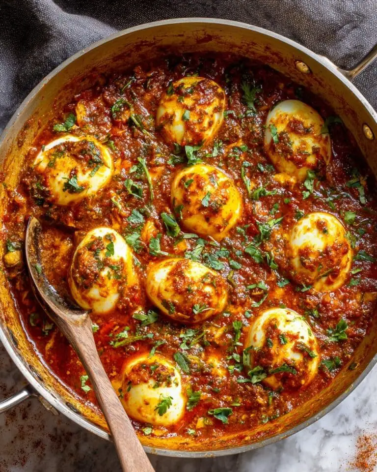 Indian Egg Curry with Coconut Milk and Spices Recipe