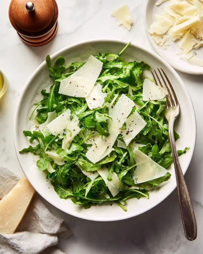 Simple Arugula Salad with Lemon Vinaigrette and Parmigiano-Reggiano Recipe