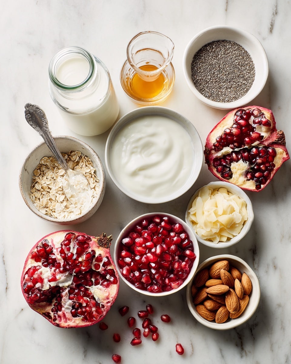 A clear glass bowl sits on a white marbled surface, filled with small, dark brown chia seeds layered on top of a milky white liquid. A woman's hand pours more of the smooth, white liquid from a clear measuring cup into the bowl, creating a gentle splash on the right side where the seeds meet the liquid. The textures show the contrast between the tiny, round seeds and the creamy milk, with the bowl's clear sides providing a view of the simple mix inside. Photo taken with an iphone --ar 4:5 --v 7
