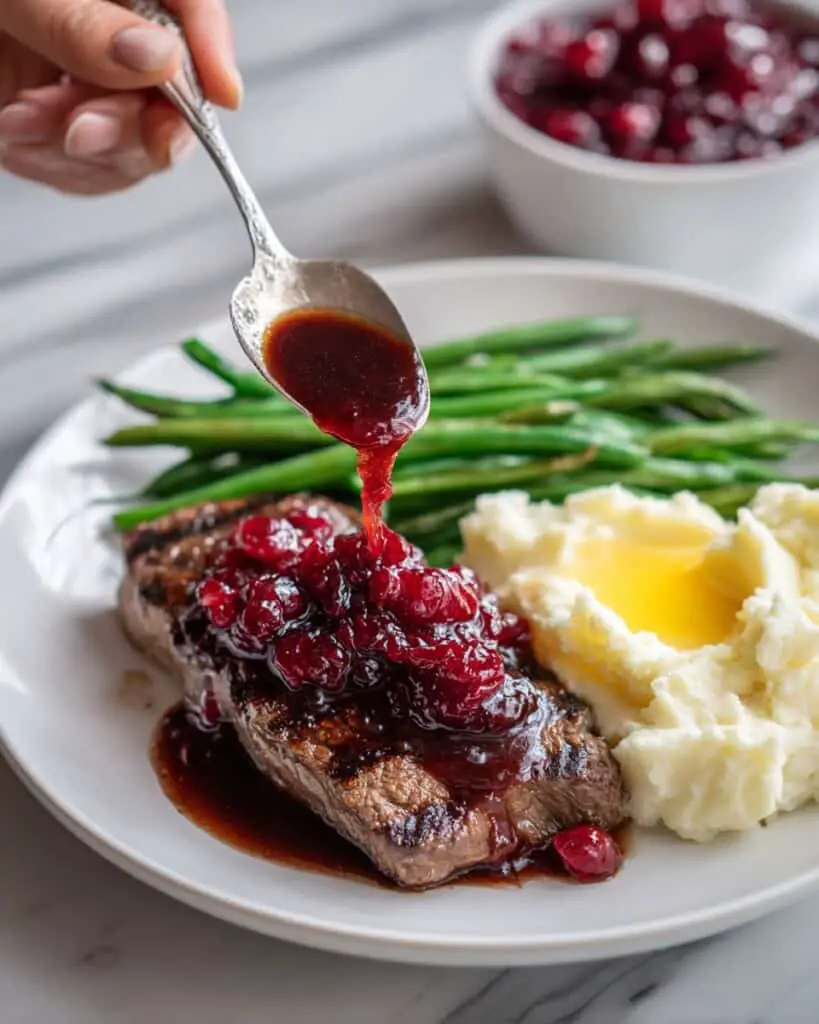 Cranberry Balsamic Ribeye Steak Recipe