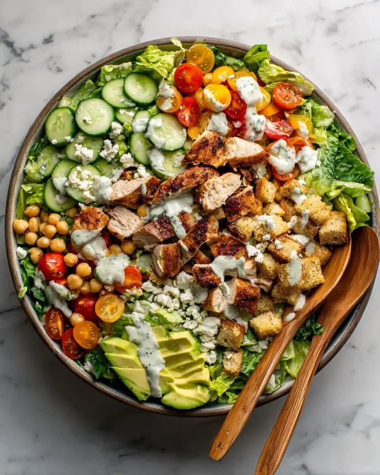 Greek Chicken Chopped Salad with Lemon Tahini Vinaigrette Recipe