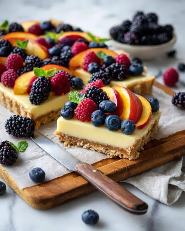No Bake Mixed Berry Custard Tart Recipe