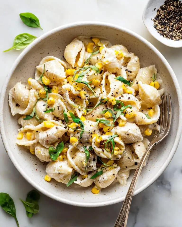 One Pot Lemon Basil, Corn, and Ricotta Pasta Recipe