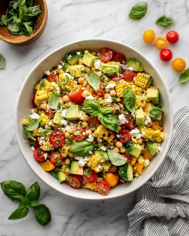 Corn, Tomato, and Avocado Chickpea Salad Recipe