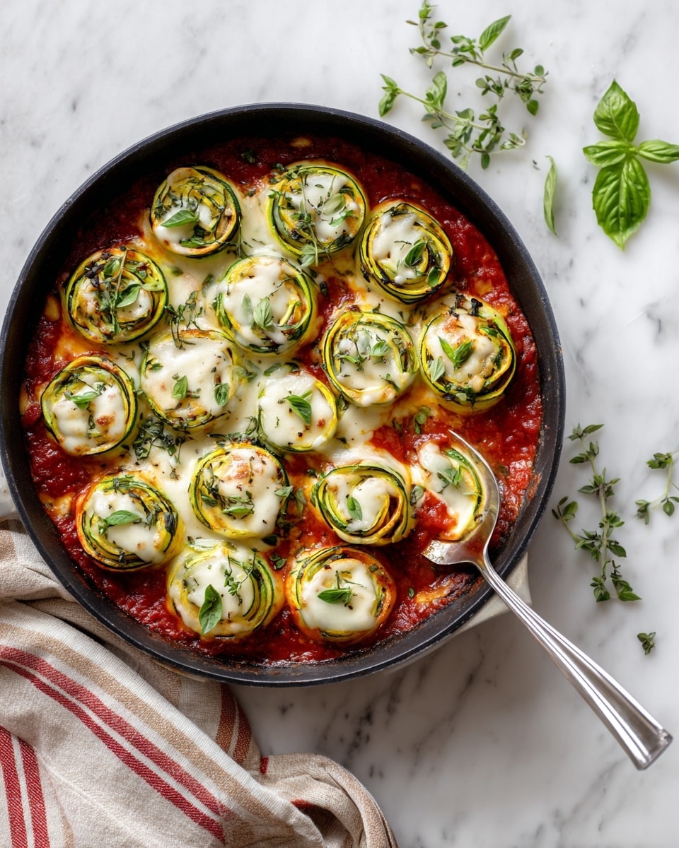 Spicy Pesto and Cheese Stuffed Zucchini Involtini Recipe - Recipe Image
