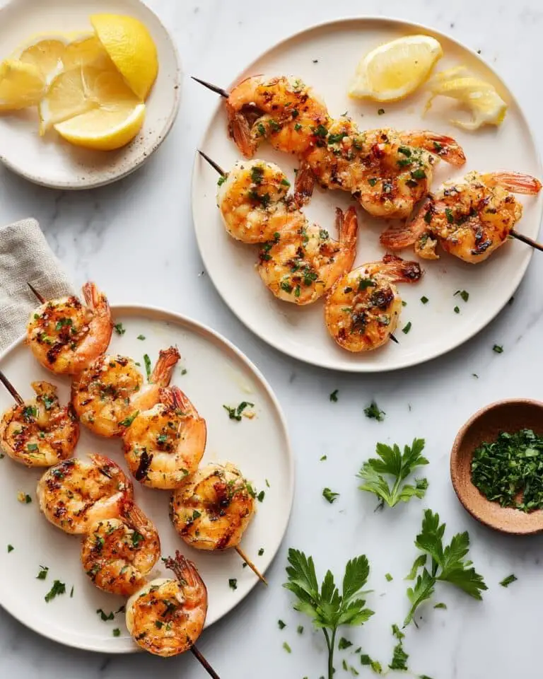 Lemon Garlic Butter Grilled Shrimp Recipe