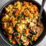 Chicken Pot Pie Casserole with Biscuit Crumbles Recipe
