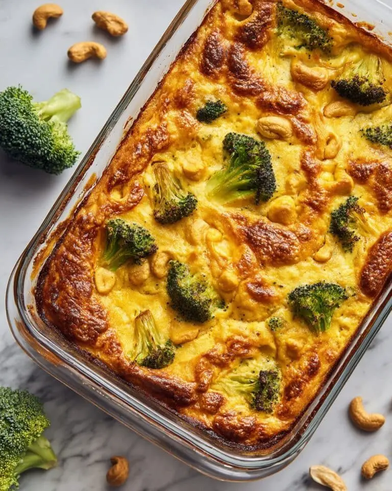 Cheesy Vegan Broccoli Rice Casserole (Oil-Free) Recipe