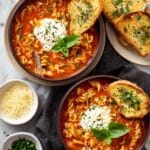 Vegan Lasagna Soup with Tofu Ricotta and Fresh Basil Recipe