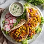 Lazy Vegan and Gluten-Free Falafel with Tahini Dressing Recipe