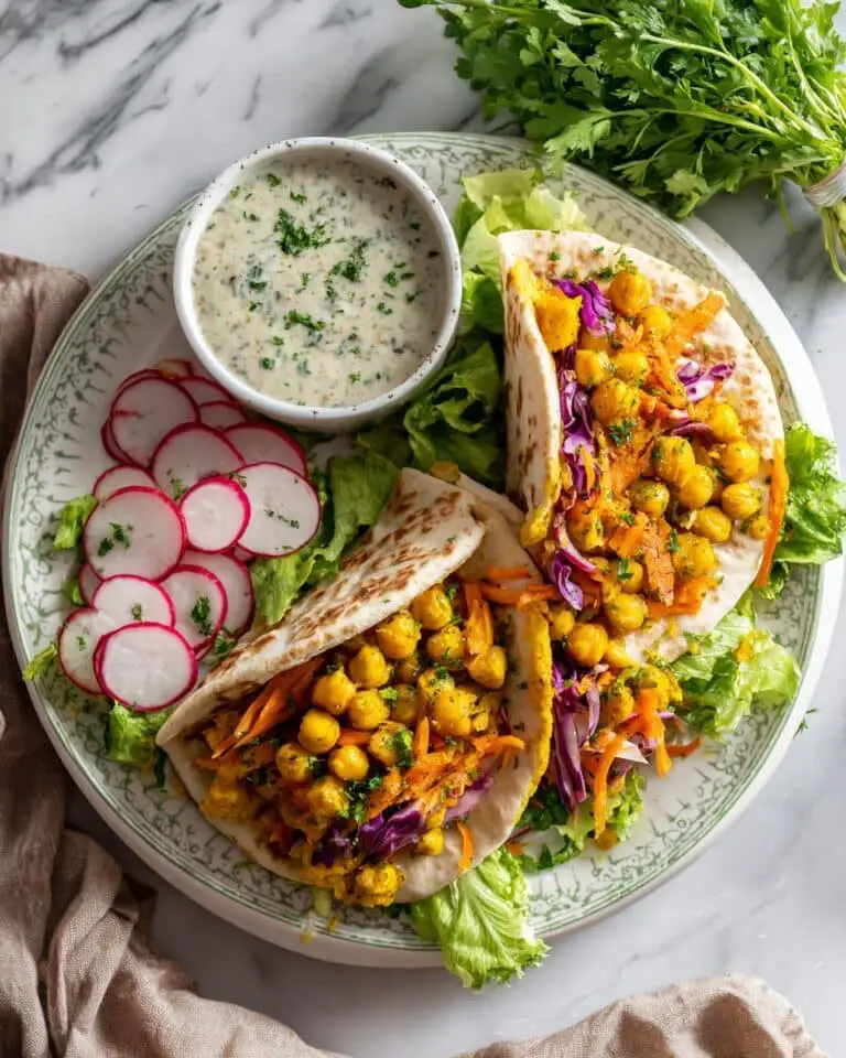 Lazy Vegan and Gluten-Free Falafel with Tahini Dressing Recipe