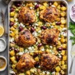 Greek Chicken and Potatoes with Feta, Olives, and Tzatziki Recipe
