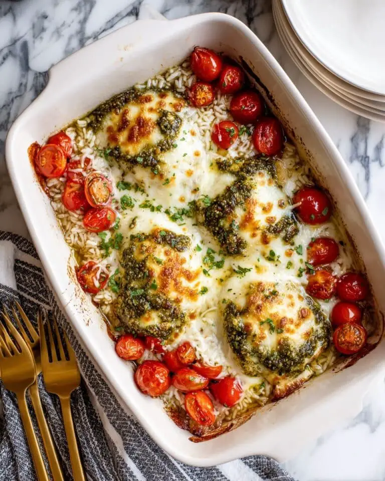 One-Pan Pesto Chicken and Rice Recipe