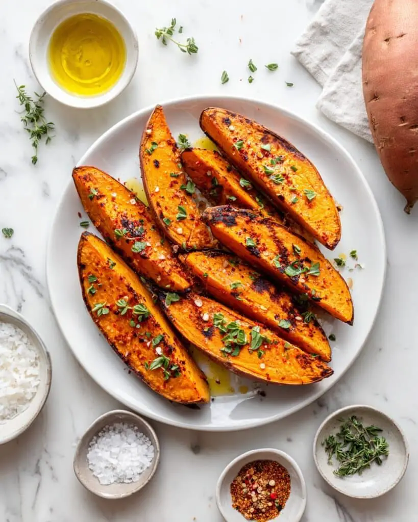 Grilled Sweet Potatoes with Smoked Paprika and Steak Seasoning Recipe