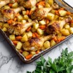 Baked Chicken Drumsticks and Potatoes Recipe