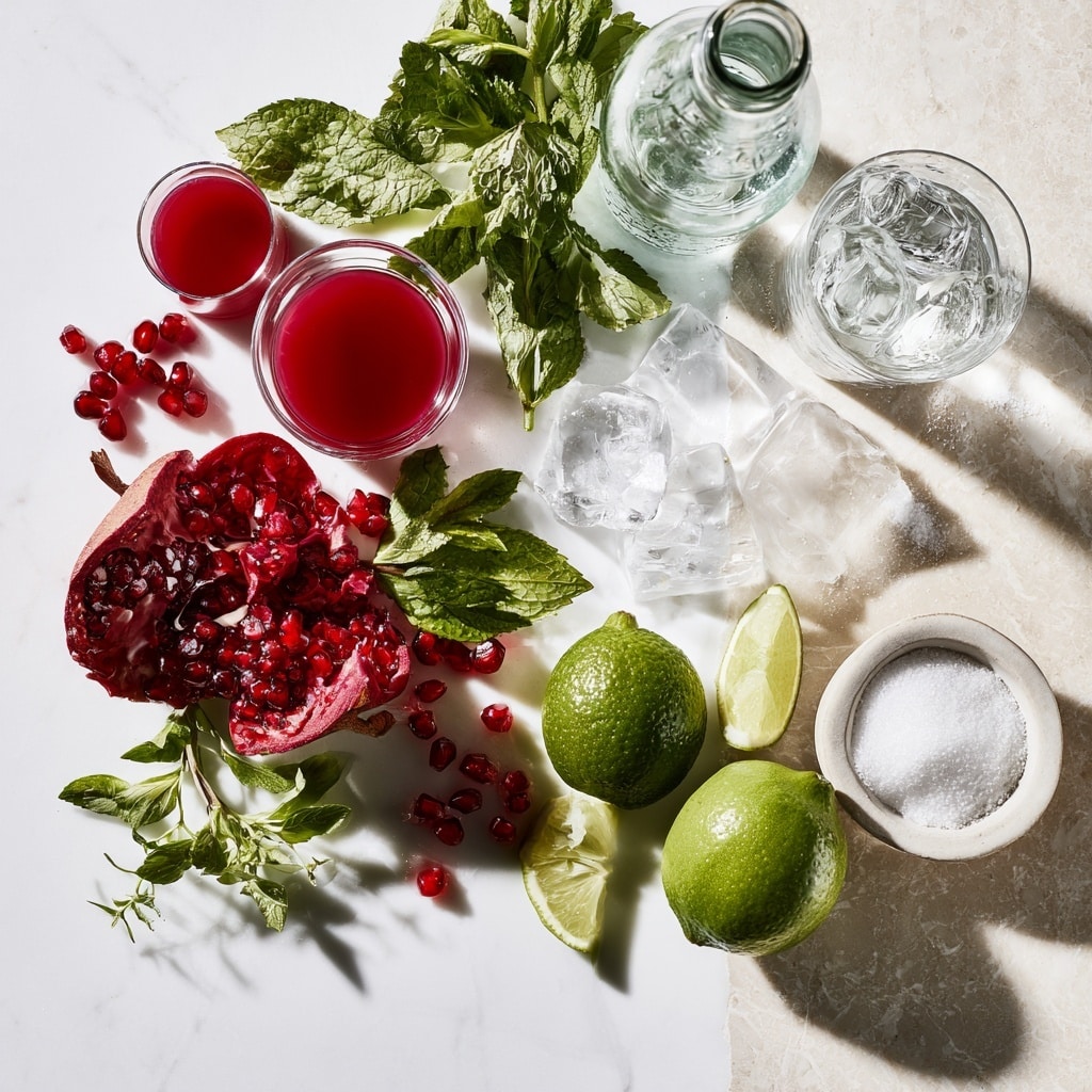 A clear glass sits on a white marbled surface, filled with fresh green mint leaves at the bottom. To the right, there is a white plate holding thin slices of bright green lime, arranged neatly and overlapping. The scene is simple and fresh, with soft natural lighting. photo taken with an iphone --ar 4:5 --v 7