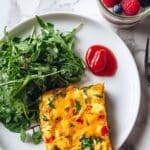 Eggless Veggie Moong Dal Bake Recipe