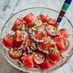 Tomato & Watermelon Salad with Feta, Pistachios, and Fresh Herbs Recipe