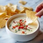 Creamy Queso Blanco with Tomato and Jalapeno Recipe