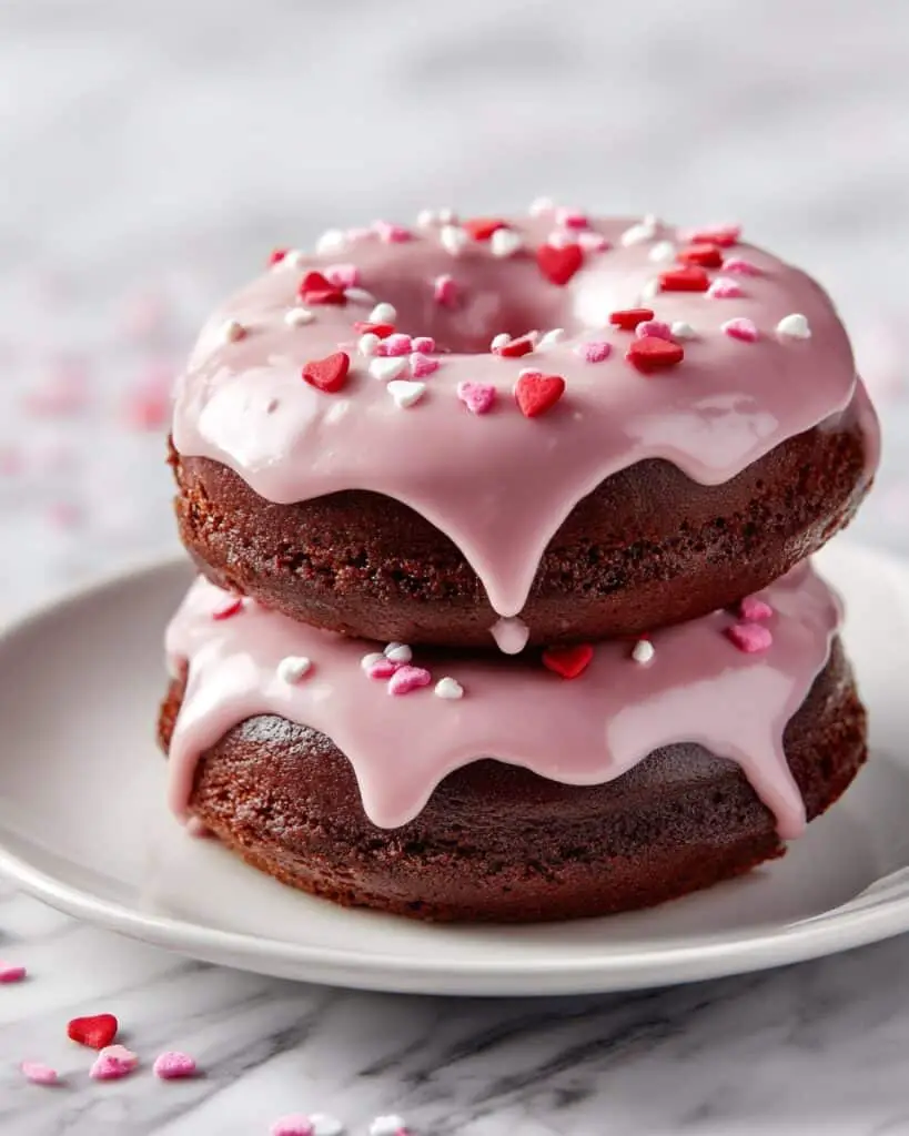 2 Ingredient Baked Valentine Donuts Recipe