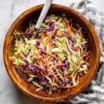 Creamy Coleslaw with Green and Purple Cabbage Recipe