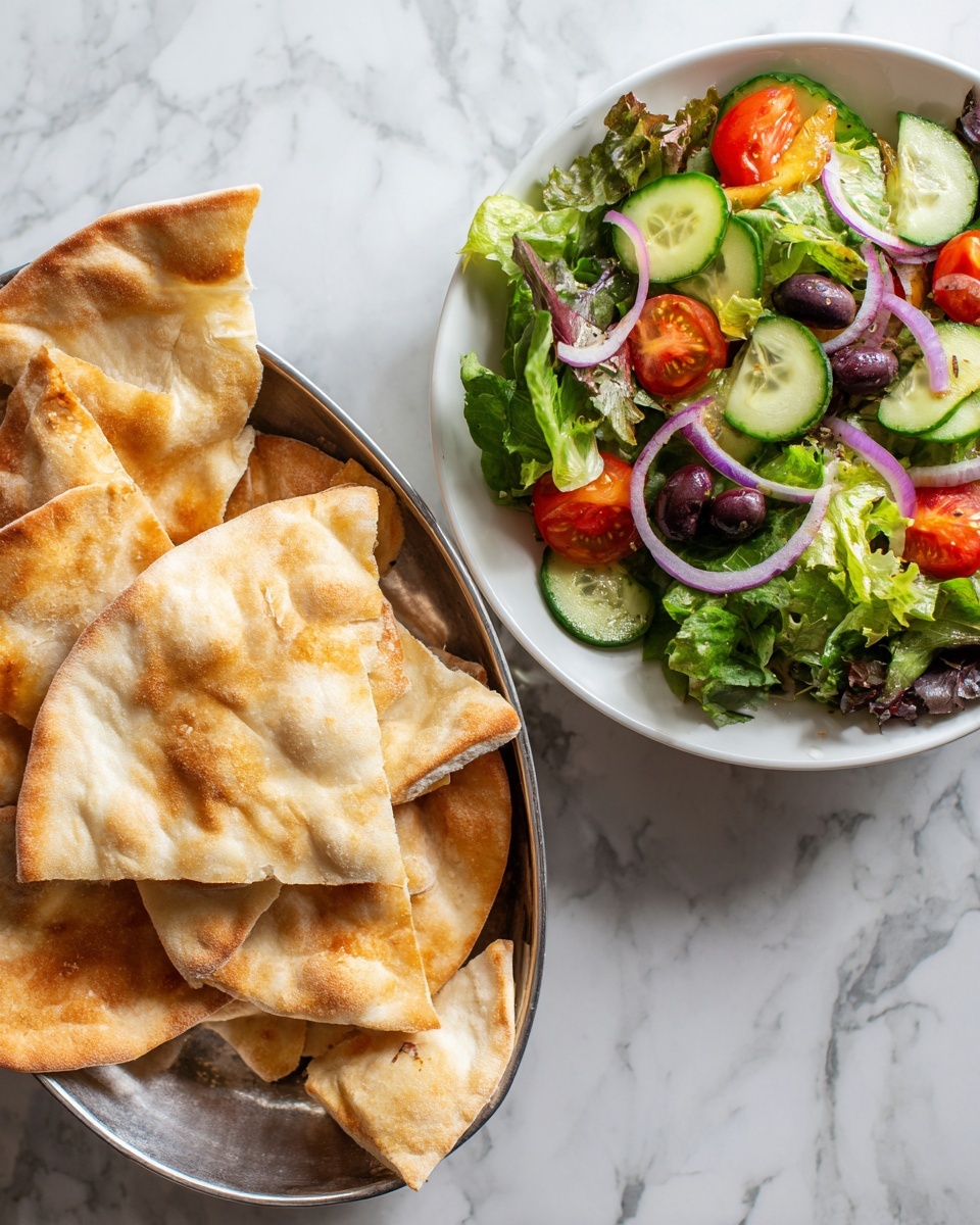 Burrata Salad with Toasted Pita Chips Recipe - Recipe Image