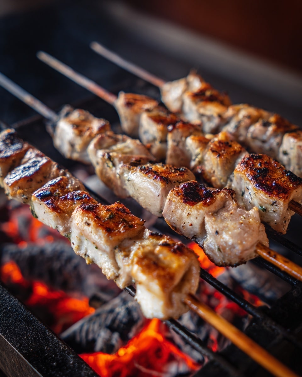 Grilled Chicken Souvlaki Skewers with Chopped Greek Salad Recipe - Recipe Image