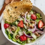 Strawberry Salad with Maple Champagne Dressing and Parmesan Crisps Recipe